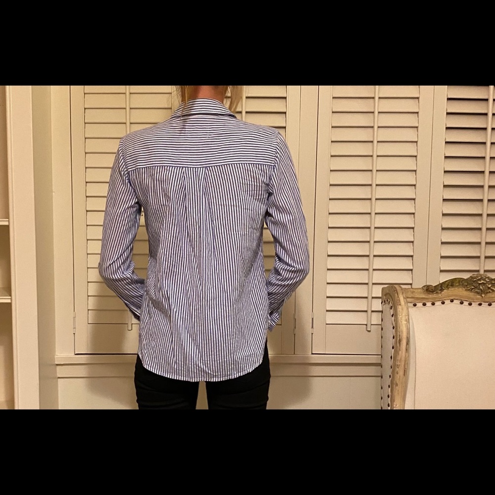 Rails Striped/Floral Button Down Top - image 6